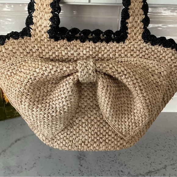 Kate Spade x Target Natural Raffia Bow tote Bag - Picture 2 of 6